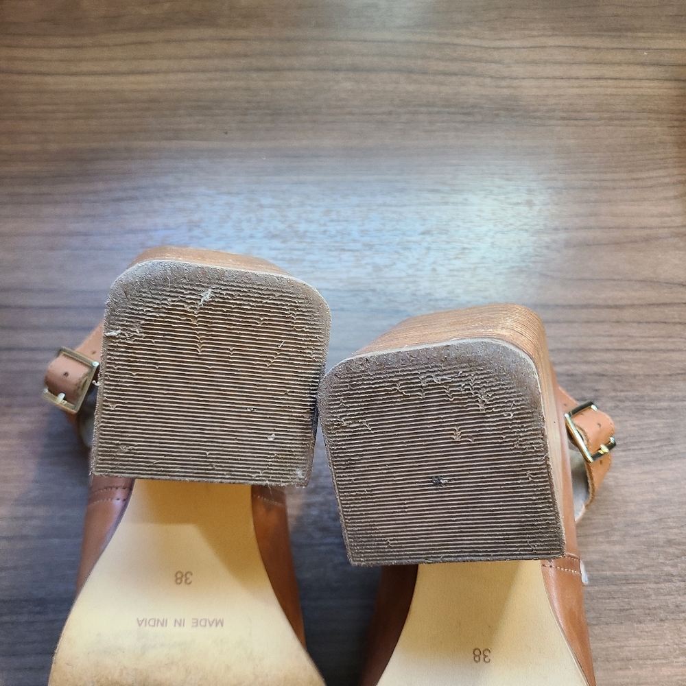 FREE PEOPLE Brady Buckle Shoe Booties Cognac Size 8 EU 38 - Picture 9 of 9